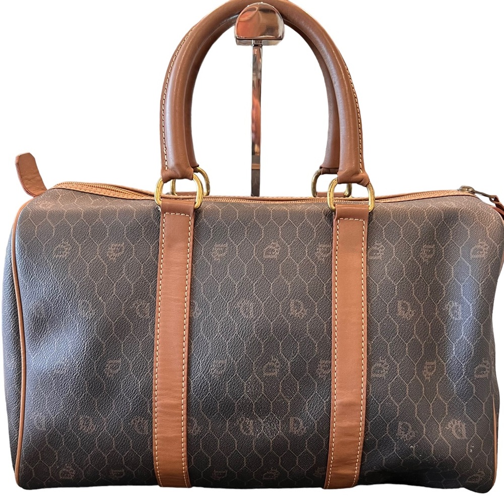 Christian Dior Vintage Honeycomb Boston Bag - Picture 3 of 12
